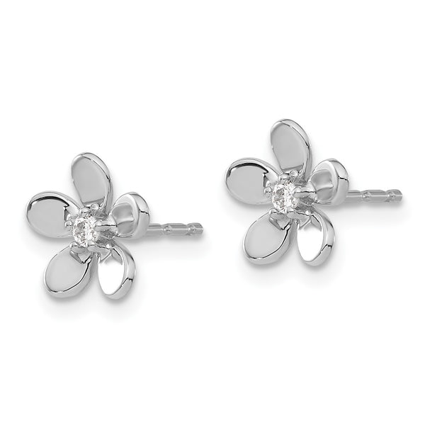 14k White Gold Diamond Earrings