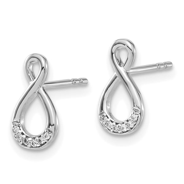 14KT White Gold Diamond Accent Stud Earrings