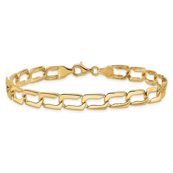 14KT Yellow Gold 8.5-inch 9MM Lobster Clasp Bracelet