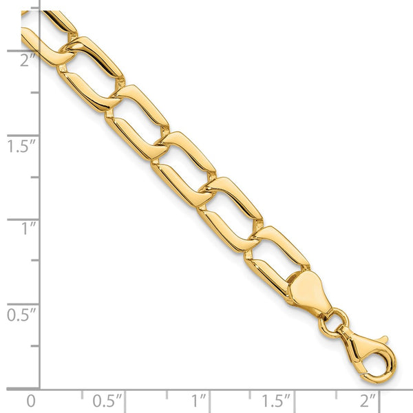 14KT Yellow Gold 8.5-inch 9MM Lobster Clasp Bracelet