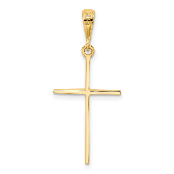 14KT Yellow Gold 33X14MM Cross Pendant. Chain Not Included