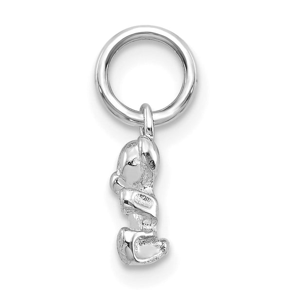 14KT White Gold 12X8MM Teddy Bear Charm