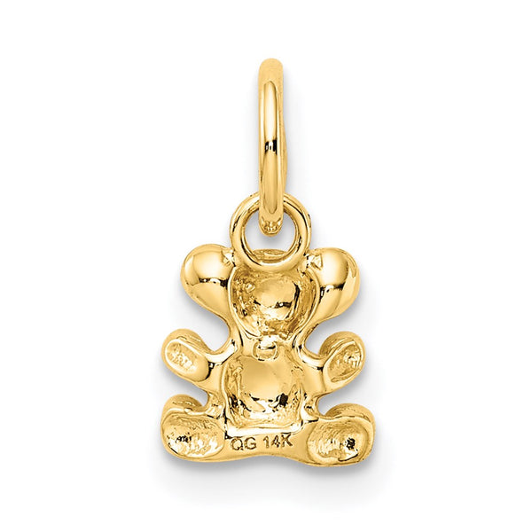 14KT Yellow Gold 12X8MM Teddy Bear Charm