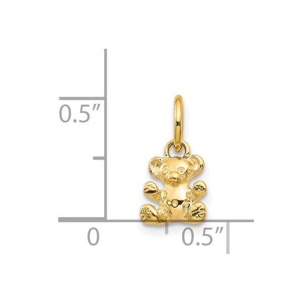 14KT Yellow Gold 12X8MM Teddy Bear Charm