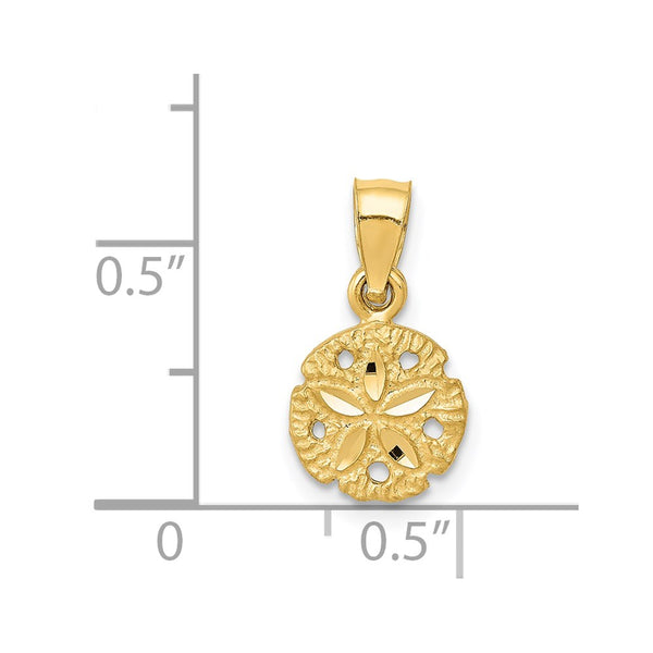 14K Sand Dollar Pendant. Chain not Included