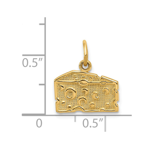 14k Swiss Cheese Charm