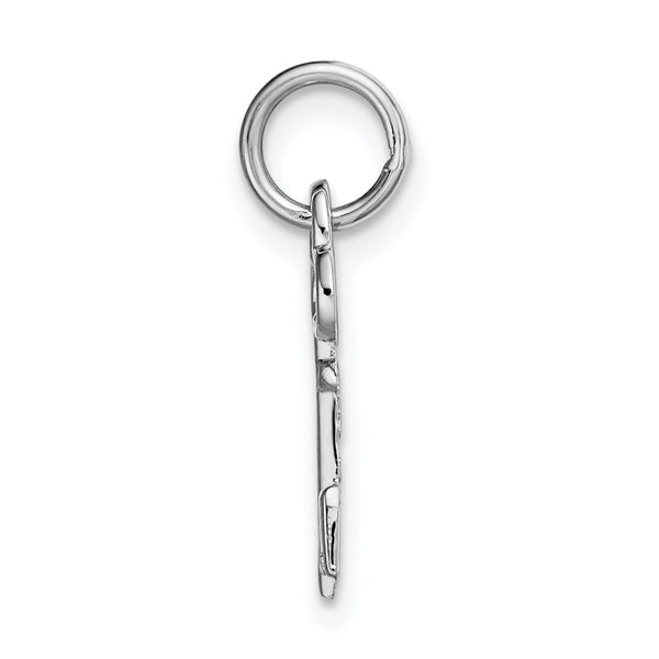 14KT White Gold 19X4MM Initial Key Pendant; Initial M. Chain not Included