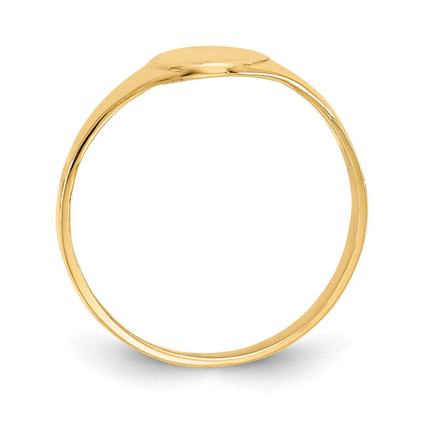 14KT Yellow Gold Signet Baby Ring; Size 1