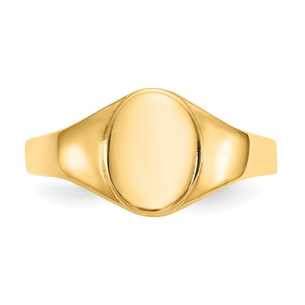 14KT Yellow Gold Signet Baby Ring; Size 1