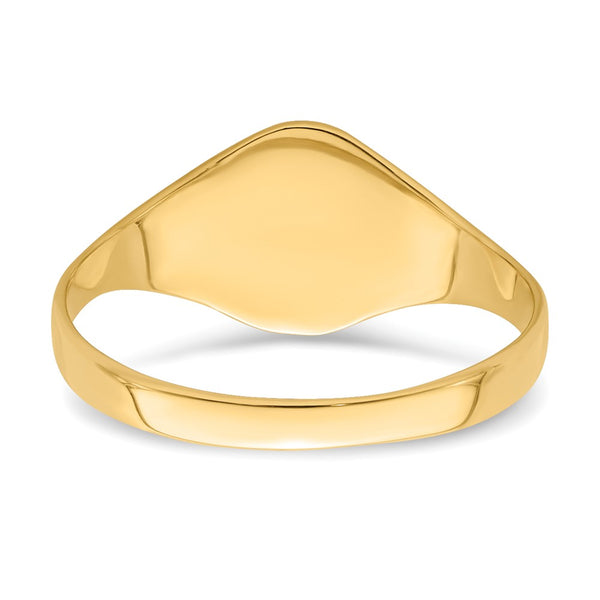 14KT Yellow Gold Signet Baby Ring; Size 1