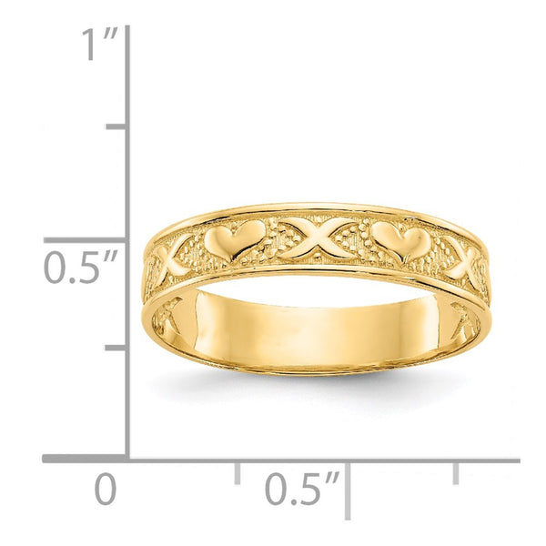 14KT Yellow Gold Ring; Size 8.7