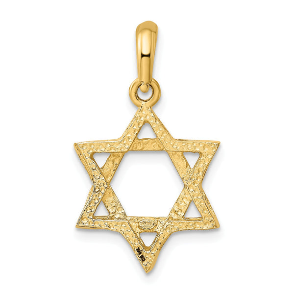 14KT Yellow Gold 24X15MM Star Of David Pendant. Chain Not Included