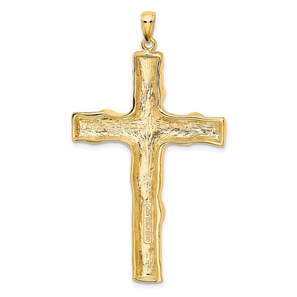 14KT Yellow Gold Cross Pendant. Chain Not Included