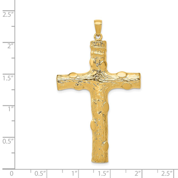 14KT Yellow Gold Cross Pendant. Chain Not Included