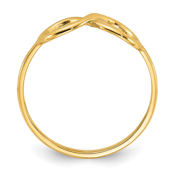 14KT Yellow Gold Infinity Ring; Size 7