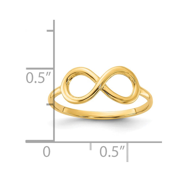 14KT Yellow Gold Infinity Ring; Size 7