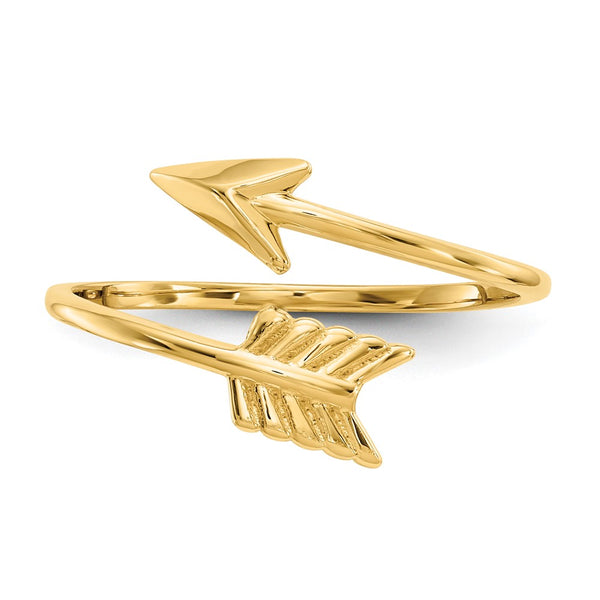 14KT Yellow Gold Arrow Ring; Size 7