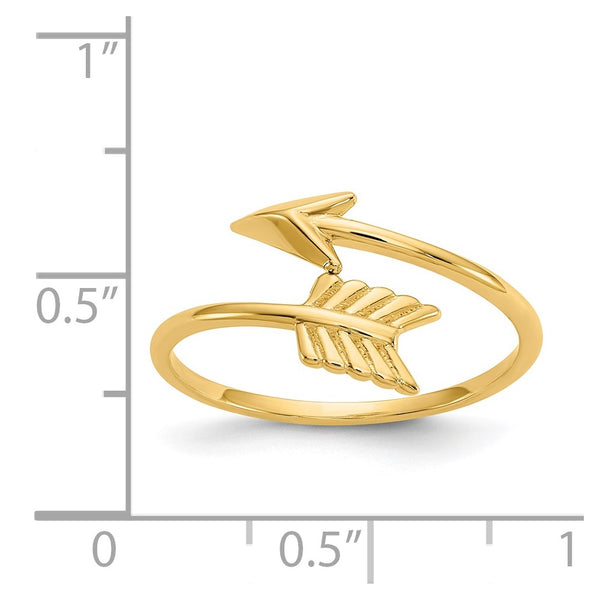 14KT Yellow Gold Arrow Ring; Size 7