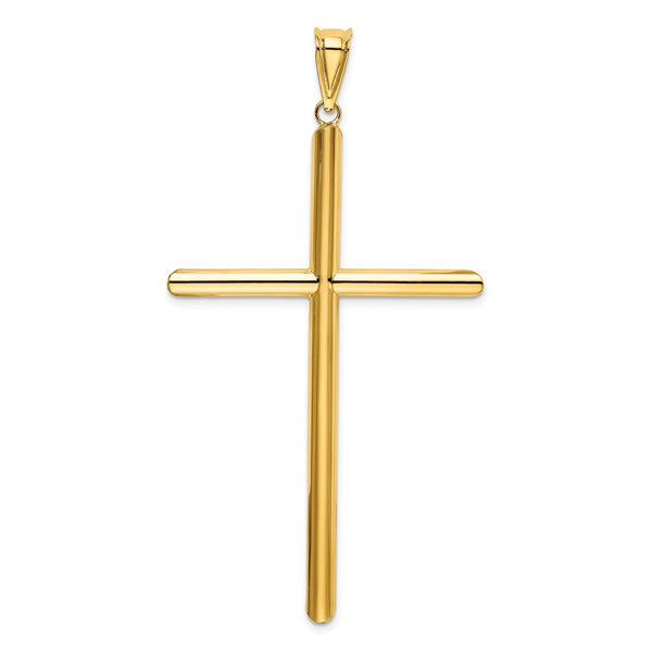 14KT Yellow Gold 73X42MM Cross Pendant-Chain Not Included