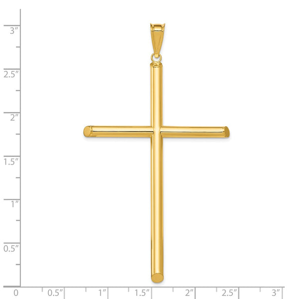 14KT Yellow Gold 73X42MM Cross Pendant-Chain Not Included