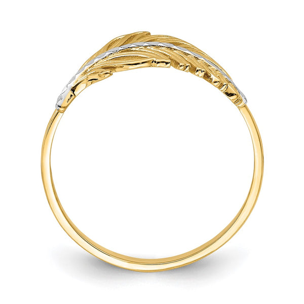 14KT Gold Feather Ring