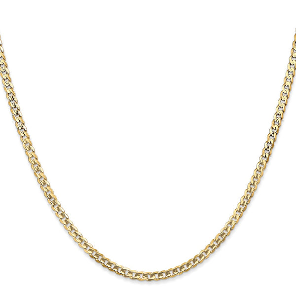 14KT Yellow Gold 16" 3MM Lobster Clasp Curb Chain