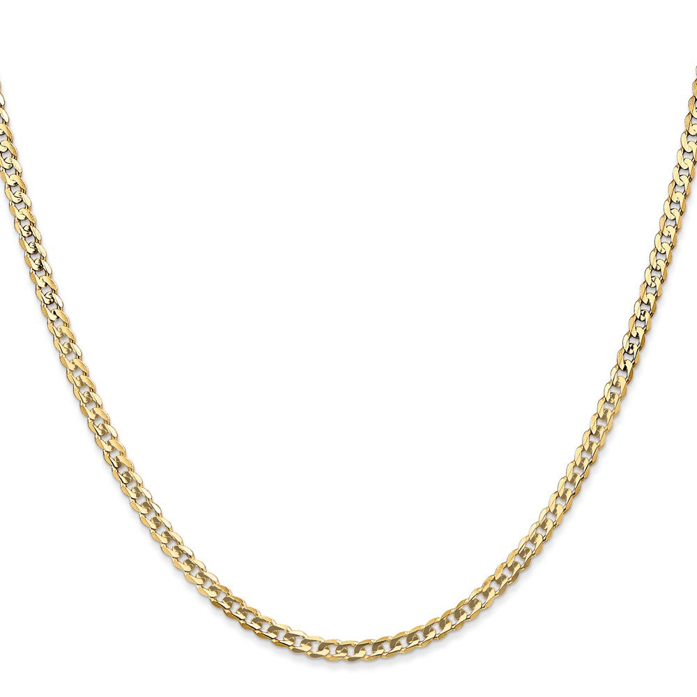 14KT Yellow Gold 18" 3MM Lobster Clasp Curb Chain