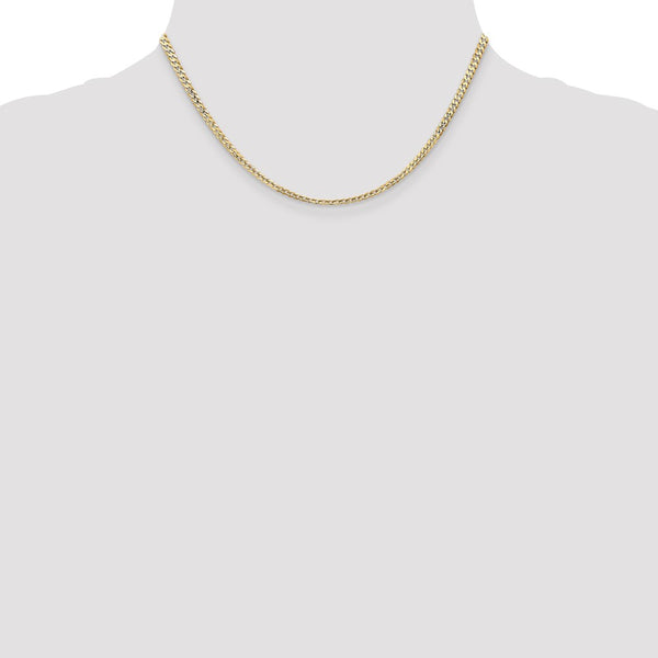 14KT Yellow Gold 16" 3MM Lobster Clasp Curb Chain