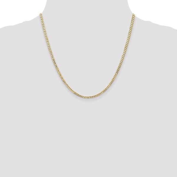 14KT Yellow Gold 20-inch 3MM Lobster Clasp Curb Chain