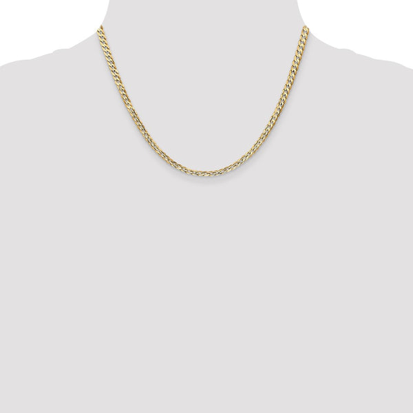 14KT Yellow Gold 18-inch 3.8MM Lobster Clasp Curb Chain