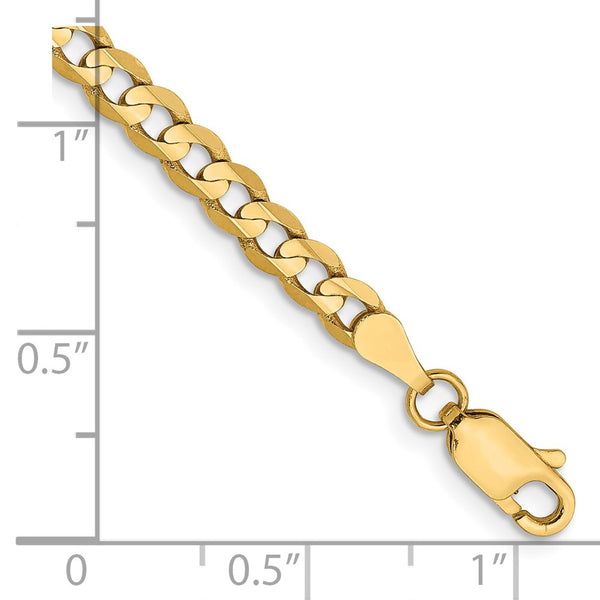 14KT Yellow Gold 7-inch 3.8MM Lobster Clasp Curb Bracelet