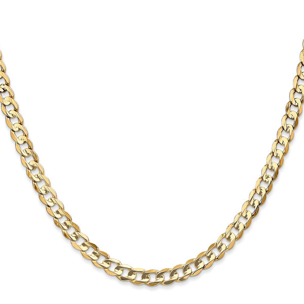 14KT Yellow Gold 20-inch 4.5MM Lobster Clasp Curb Chain