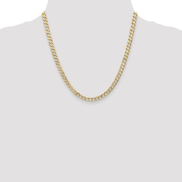 14KT Yellow Gold 20-inch 5.25MM Lobster Clasp Curb Chain