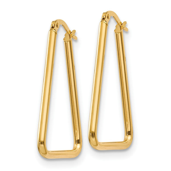 14KT Yellow Gold 32X26MM Hoop Earrings