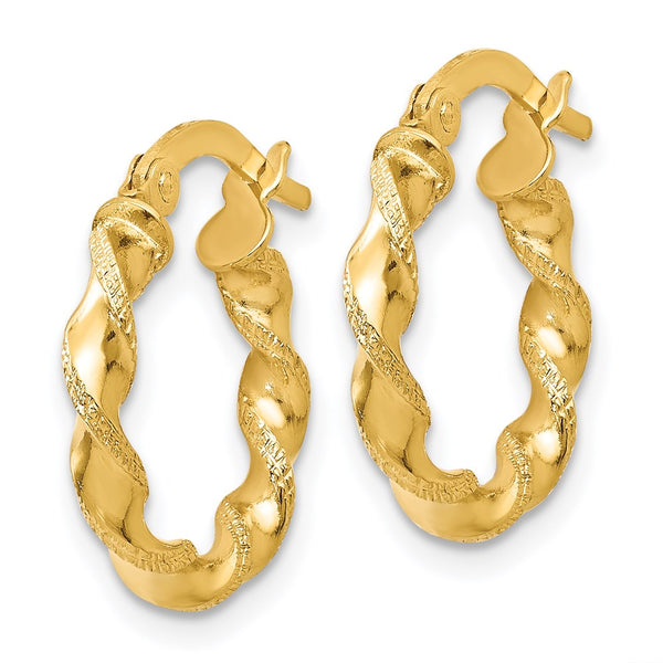 14KT Yellow Gold 16X15MM Hoop Earrings