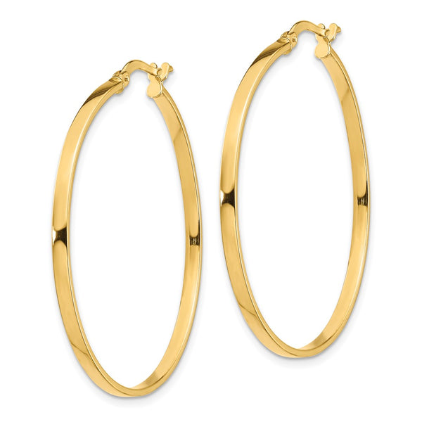 14KT Yellow Gold 35MM Hoop Earrings