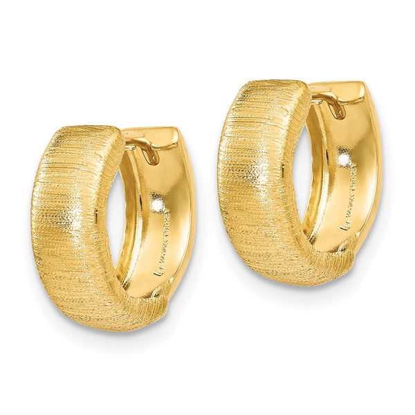 14KT Yellow Gold 14X13MM Hinged Hoop Earrings