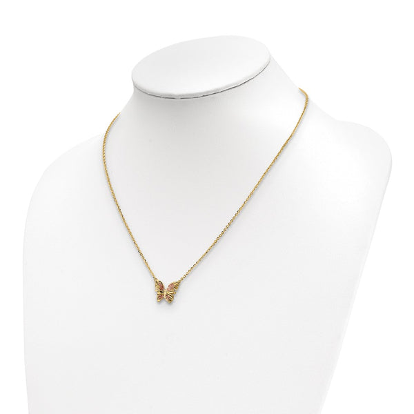 14KT Yellow Gold 18-inch Butterfly Necklace