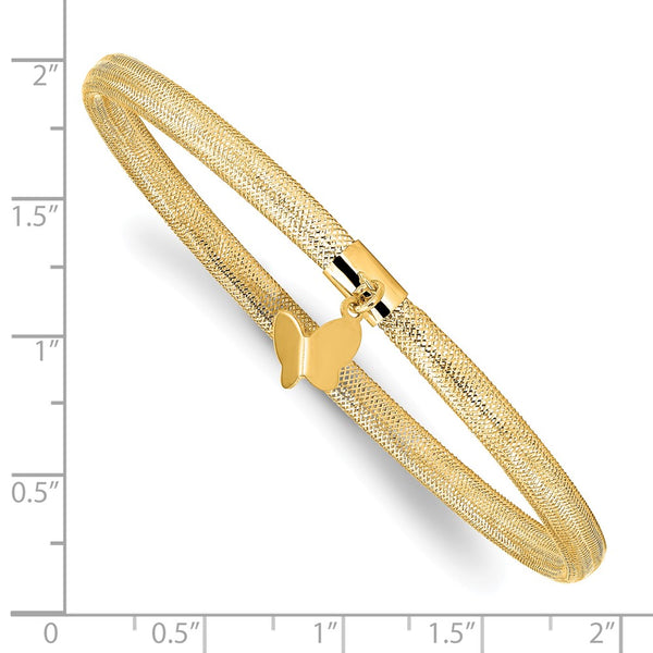 14KT Yellow Gold 3.75MM Stretch Butterfly Bracelet