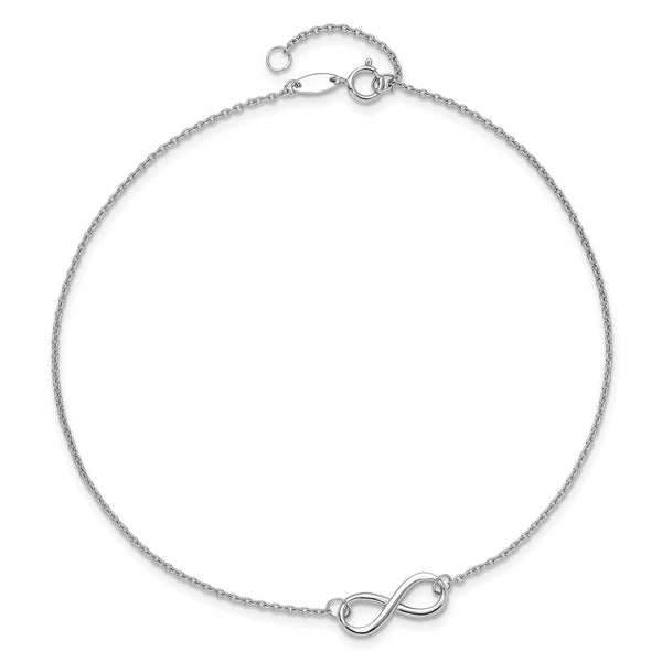 14KT White Gold 9-inch 2.5MM Infinity Anklet