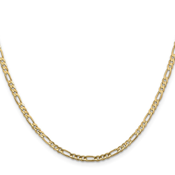 14KT Yellow Gold 18-inch 3MM Lobster Clasp Figaro Chain