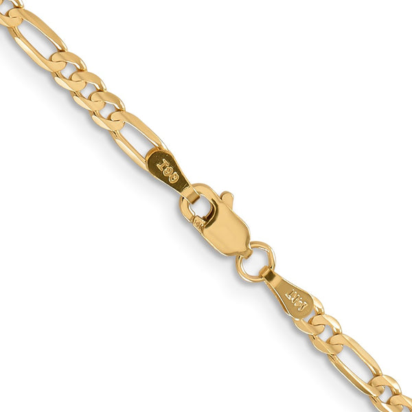 14KT Yellow Gold 16-inch 3MM Lobster Clasp Figaro Chain