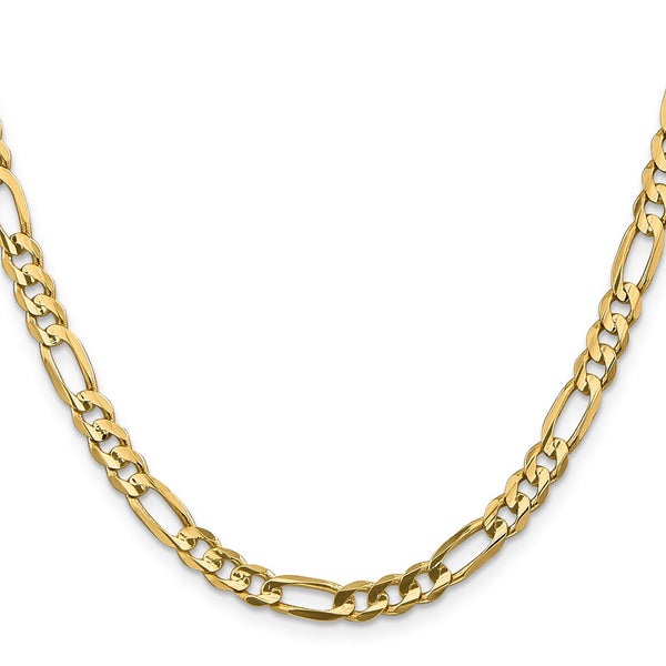 14KT Yellow Gold 20-inch 5.5MM Lobster Clasp Figaro Chain