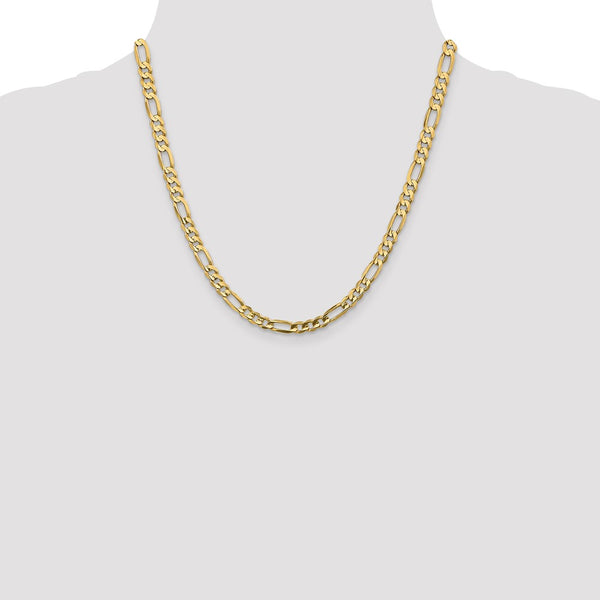 14KT Yellow Gold 20-inch 5.5MM Lobster Clasp Figaro Chain