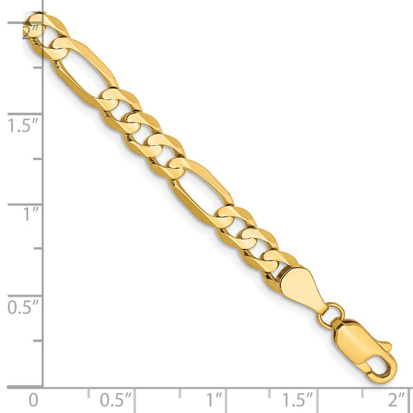 14KT Yellow Gold 9-inch 5.5MM Lobster Clasp Figaro Bracelet