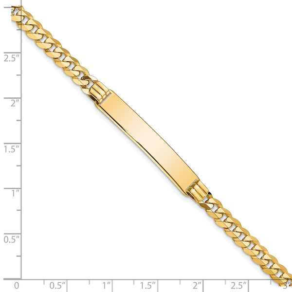 14KT Yellow Gold 7-inch 6MM ID Curb Bracelet