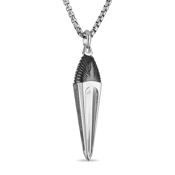 Bulova Marc Anthony Collection Sterling Silver and Steel Pendant