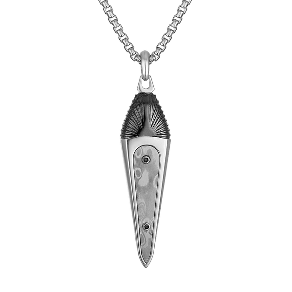 Bulova Marc Anthony Collection Sterling Silver and Steel Pendant