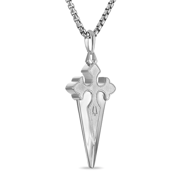 Bulova Marc Anthony Collection Sterling Silver and Diamond Cross Pendant