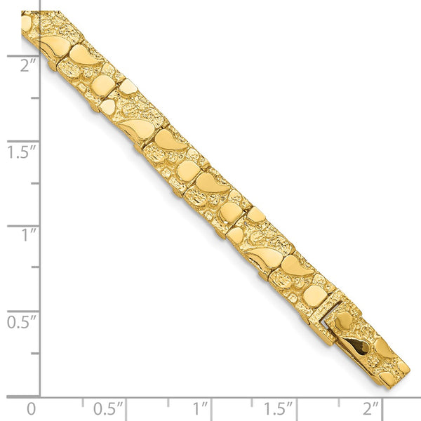 14KT Yellow Gold 8-inch 7MM Nugget Bracelet